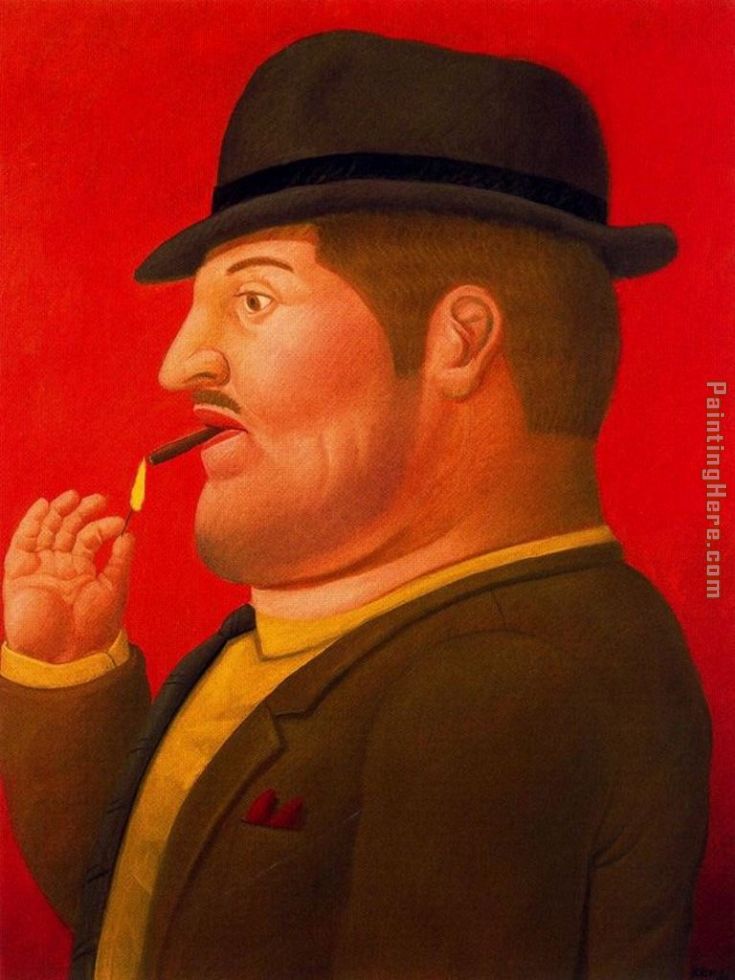 Fernando Botero Hombre fumando